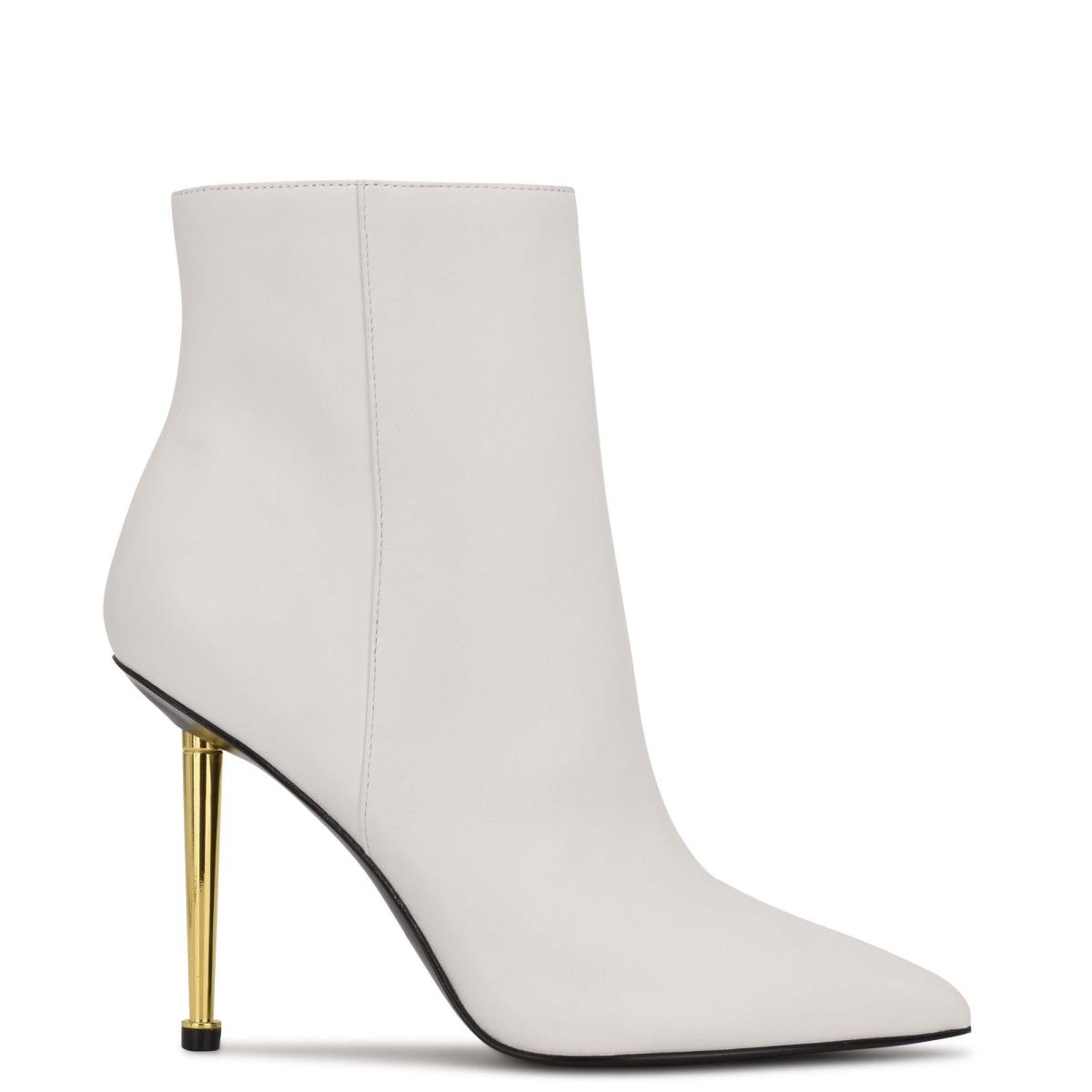 White Women\'s Nine West Tryin Dress Booties | KANY28465