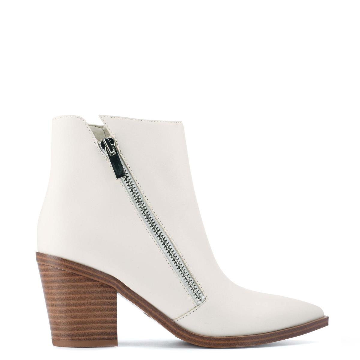 White Women\'s Nine West Wearit Block Heel Booties | IVOB48075