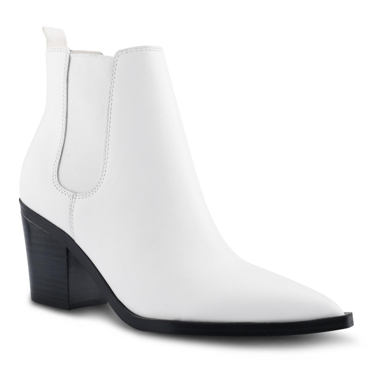 White Women's Nine West Wyllis Block Heel Booties | OZBD91532