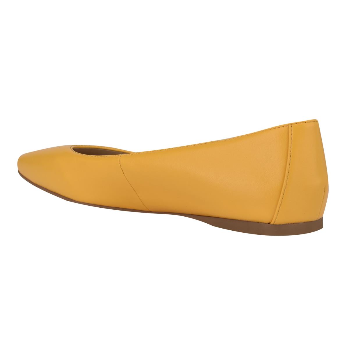 Yellow Women's Nine West Alena Square-Toe Ballet Flats | ZSRP17894