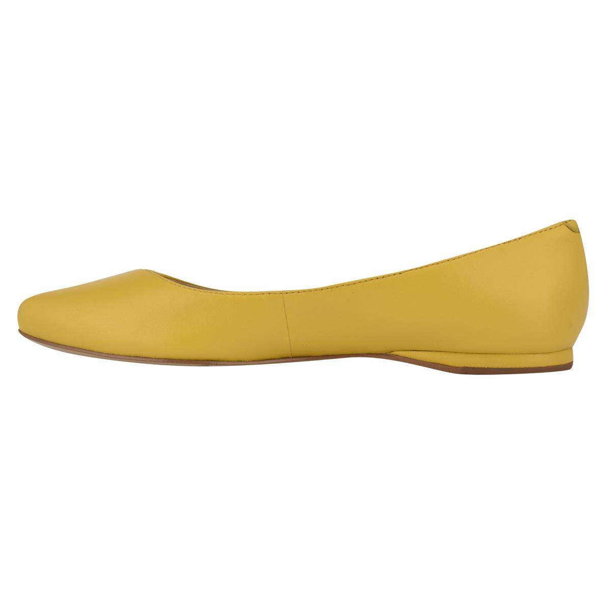 Yellow Women's Nine West Speakup Almond Toe Ballet Flats | RTVY64512