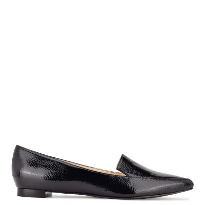 Black Women's Nine West Abay Smoking Flats | RMIT05379