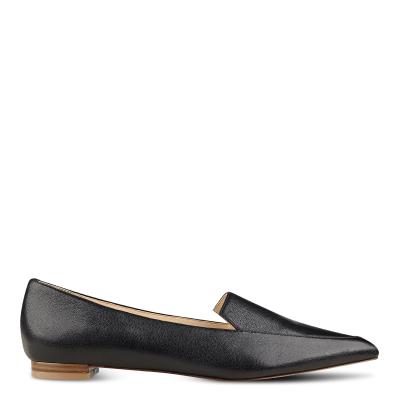 Black Women's Nine West Abay Smoking Flats | YMBV14865