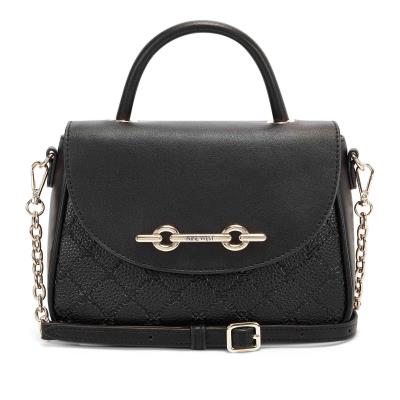 Black Women's Nine West Addy Mini Top Handle Flap Crossbody Bags | MQEK42691