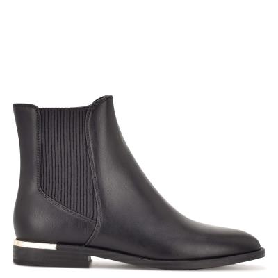 Black Women's Nine West Agate Chelsea Booties | UWNI72645