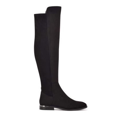 Black Women's Nine West Allair Wide Calf Over the Knee Boots | URFL37520