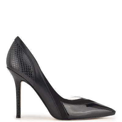 Black Women's Nine West Behave Pointy Toe Pumps | CBWA43759