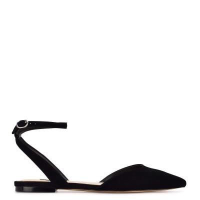 Black Women's Nine West Briy Pointy Toe Ballet Flats | PLCY93218