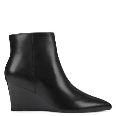 Black Women's Nine West Carter Wedge Booties | ARBX41839