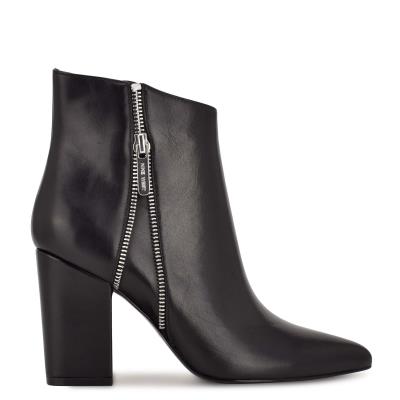 Black Women's Nine West Glorya Heeled Booties | VKWO50368