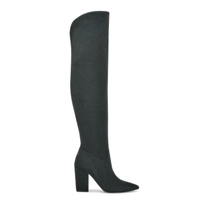 Black Women's Nine West Goforit Over The Knee Heeled Boots | FAYN28064