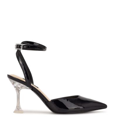 Black Women's Nine West Harlowe Ankle Strap Pumps | OEBW34951