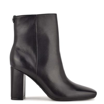 Black Women's Nine West Sardo 9x9 Heeled Booties | ERAQ83416