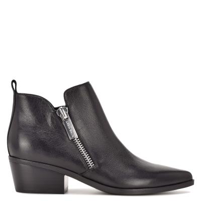 Black Women's Nine West Single Pointy Toe Booties | ZCOT27598