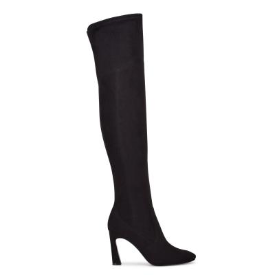 Black Women's Nine West Sizzle Over The Knee Heel Boots | XFOC74381