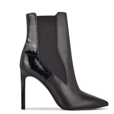 Black Women's Nine West Topit Dress Booties | MQNJ54681