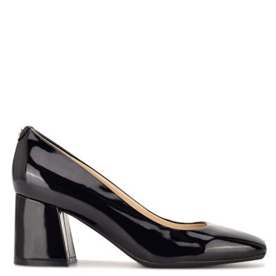 Black Women's Nine West Vibe 9x9 Block Heel Pumps | GWXR97058