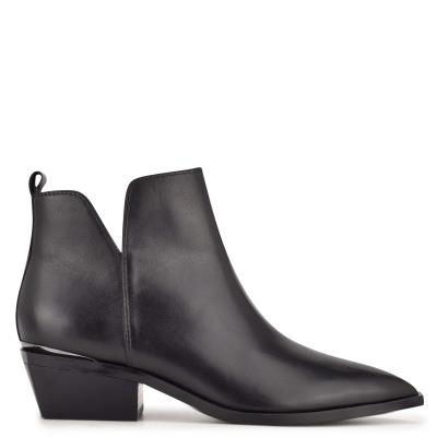 Black Women's Nine West Yerly Pointy Toe Booties | KVAJ25041