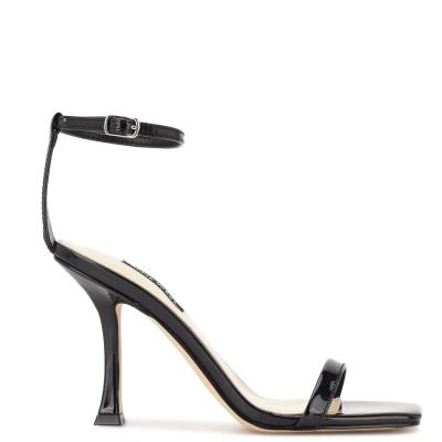 Black Women's Nine West Yess Ankle Strap Sandals | RMOD97523