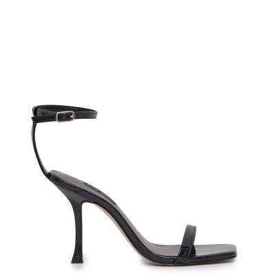 Black Women's Nine West Yess Ankle Strap Sandals | VZEG28105