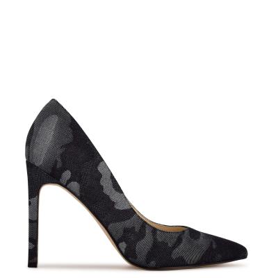 Blue / Camo Women's Nine West Tatiana Pointy Toe Pumps | FHAI57081