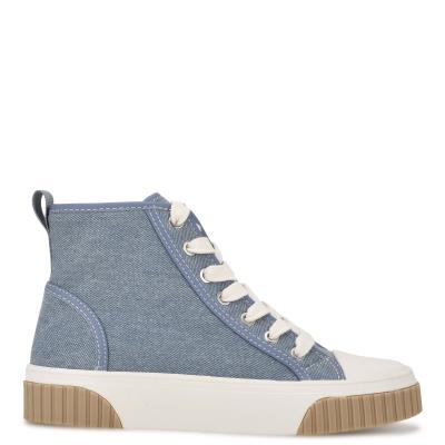 Blue Women's Nine West Dyiane High Top Sneakers | SFRY85309