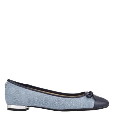 Blue Women's Nine West Olly 9x9 Ballet Ballet Flats | ICVS70458