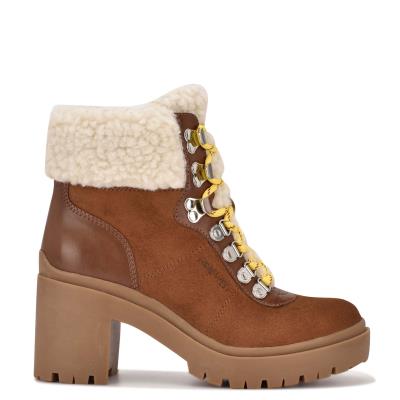 Brown Women's Nine West Quimbie Heeled Booties | LNUE16524