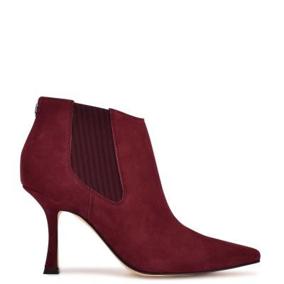 Burgundy Women's Nine West Sofia Dress Booties | LECS82534