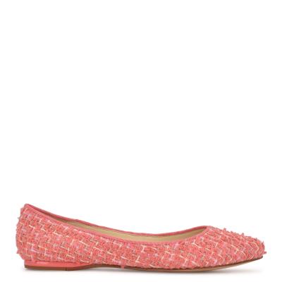 Coral Women's Nine West Speakup Almond Toe Ballet Flats | SCWE06945