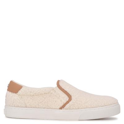 Cream Women's Nine West Lala Slip On Sneakers | NCBS45039