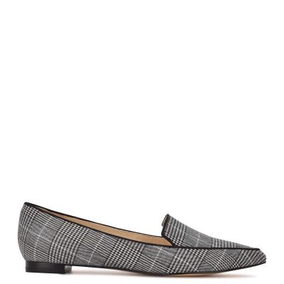 Grey Women's Nine West Abay Smoking Flats | DPST76539