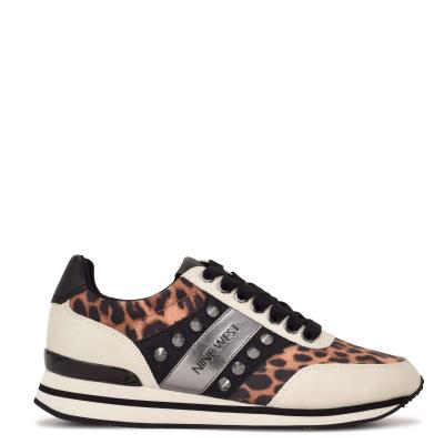 Leopard Women's Nine West Bunnie Sneakers Sneakers | HDUC63278