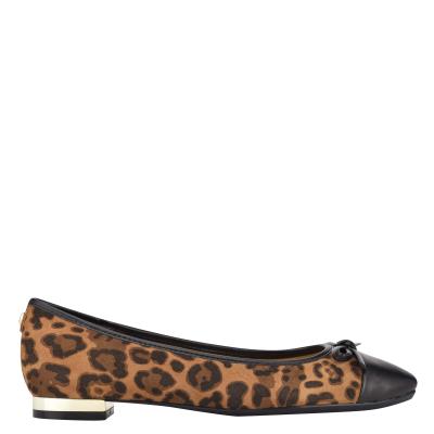 Leopard Women's Nine West Olly 9x9 Ballet Ballet Flats | IXDK82796