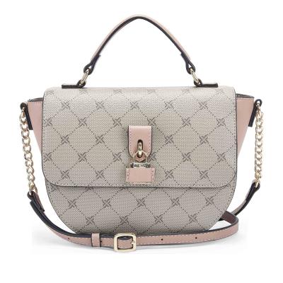 Pink / White Women's Nine West Nemi Top Handle Flap Crossbody Bags | YOBN21789