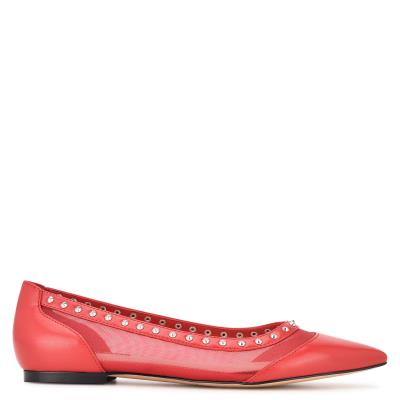 Pink Women's Nine West Bizzie Pointy Toe Ballet Flats | ESON90486