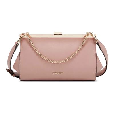 Pink Women's Nine West Mallorie Fram Crossbody Bags | KNFT02987