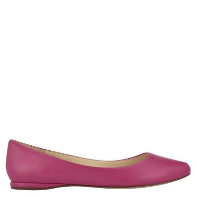 Pink Women's Nine West Speakup Almond Toe Ballet Flats | LSNO73960