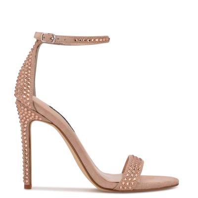 Pink Women's Nine West Toria Ankle Strap Sandals | HVTR51376