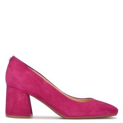 Pink Women's Nine West Vibe 9x9 Block Heel Pumps | DKGZ04753