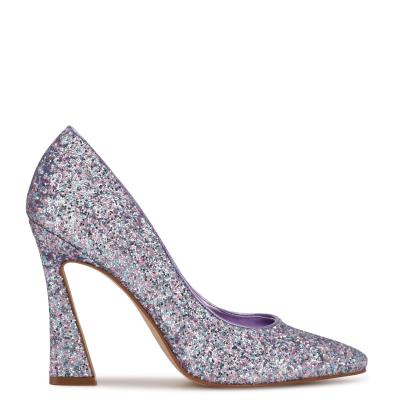 Purple / Multicolor Women's Nine West Trendz Pointy Toe Pumps | NIGM37198