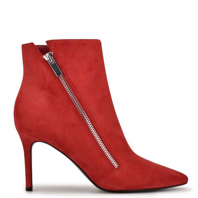 Red Women's Nine West Fast Dress Booties | AJYD81294