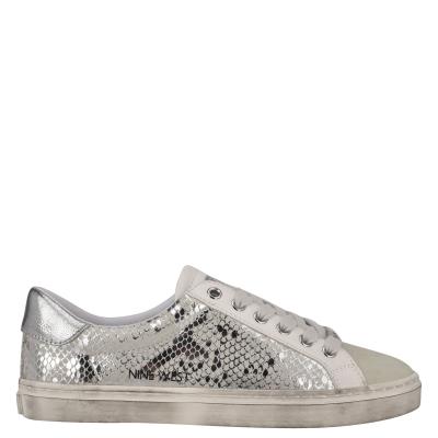 Silver Women's Nine West Best Casual Sneakers | QWSJ40821