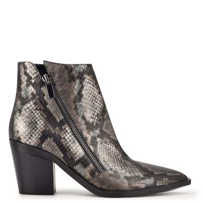 Snake Women's Nine West Wearit Block Heel Booties | VLDX80421