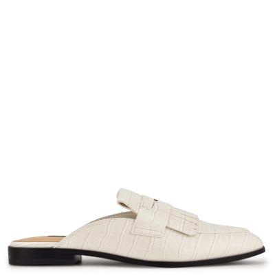 White Women's Nine West Kilts Mules | DWUR69374