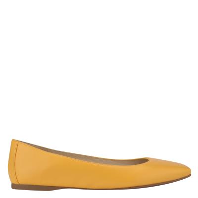 Yellow Women's Nine West Alena Square-Toe Ballet Flats | ZSRP17894