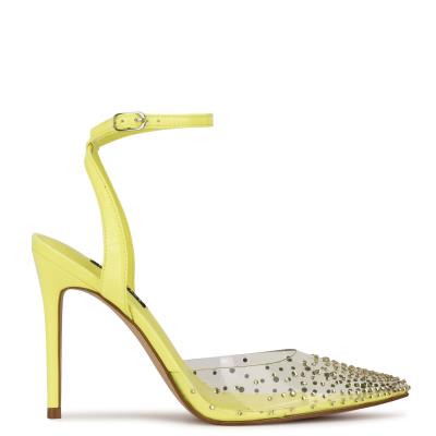 Yellow Women's Nine West Foreva Ankle Strap Dress Pumps | IPGH27689